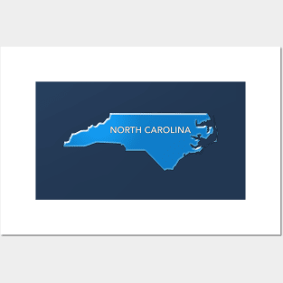 The State of NC Blue Posters and Art